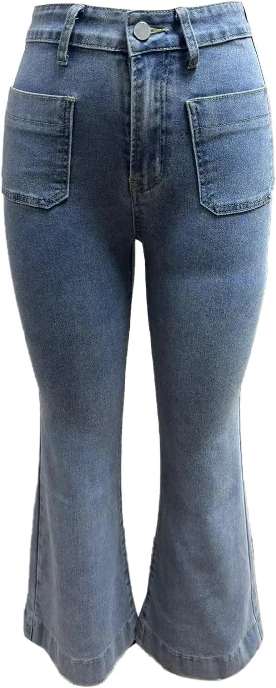 FZVYD Wide Leg Jeans for Women High Waisted Baggy Jeans Stretch Loose Denim Pants 2025 Trendy Elastic Waistband Trousers