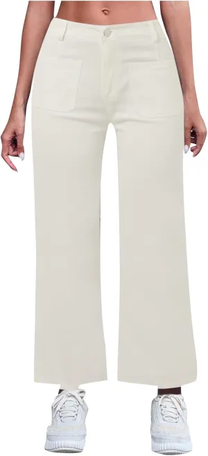 FZVYD Wide Leg Jeans for Women High Waisted Baggy Jeans Stretch Loose Denim Pants 2025 Trendy Elastic Waistband Trousers