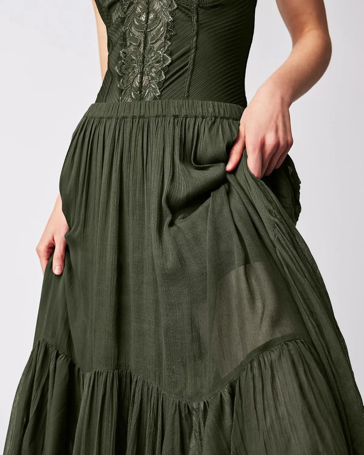 Gacaky Skirts for Women Summer Casual Bohemian A-Line Midi Clover Skirt Elastic Waist Flowy Swing Long Beach Maxi Skirt
