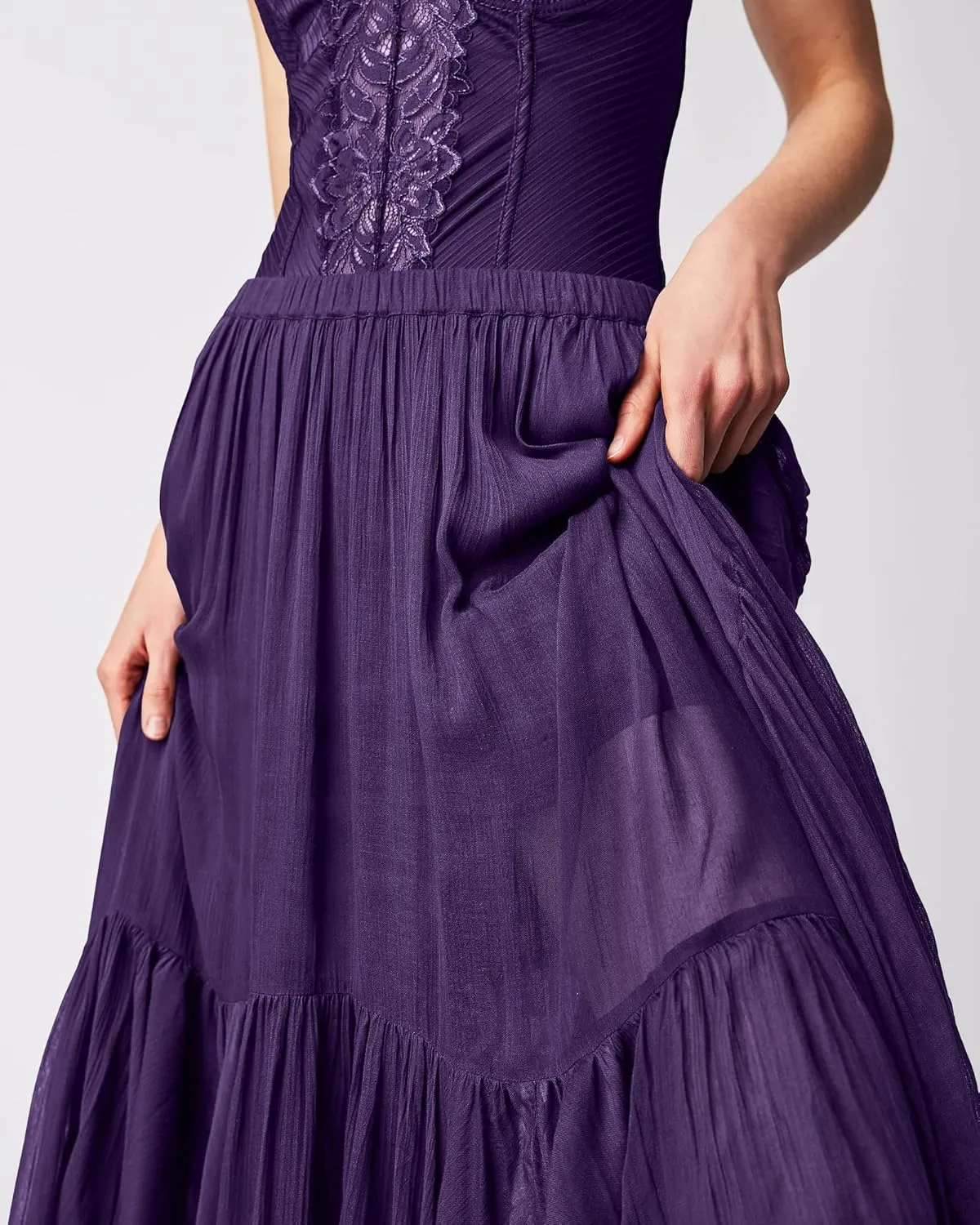 Gacaky Skirts for Women Summer Casual Bohemian A-Line Midi Clover Skirt Elastic Waist Flowy Swing Long Beach Maxi Skirt