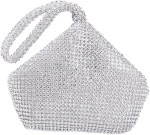 GALPADA Elegant Rhinestone Clutch Purse Perfect for Evening Events Handbags Phone Compartment Change Purse