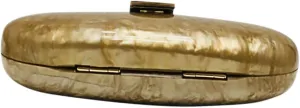 Gatuida Chic Acrylic Clutch Purse Goose Egg Shape Compact Crossbody Bag for Women for Banquets Dinner Formal Events