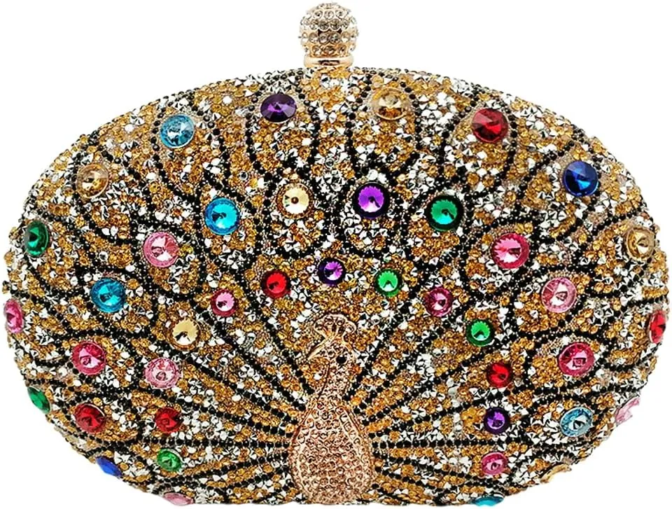Glitter Rhinestone Clutch Purses for Women Evening Weddings Party Purses Sparkly Crystal Diamond Handbag Luxurious Bags