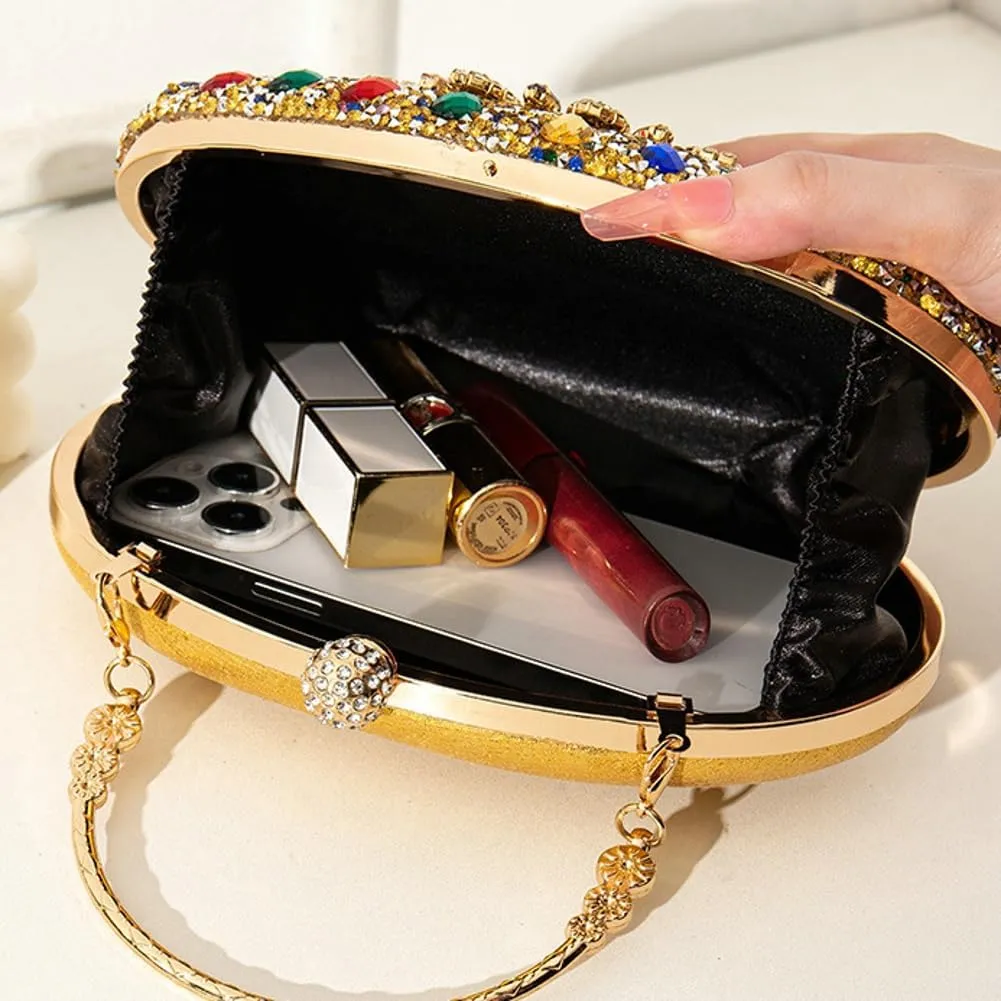 Glitter Rhinestone Clutch Purses for Women Evening Weddings Party Purses Sparkly Crystal Diamond Handbag Luxurious Bags