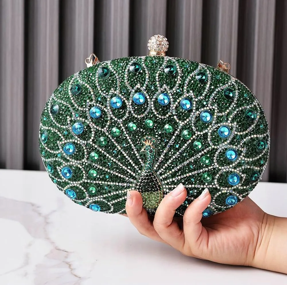Glitter Rhinestone Clutch Purses for Women Evening Weddings Party Purses Sparkly Crystal Diamond Handbag Luxurious Bags