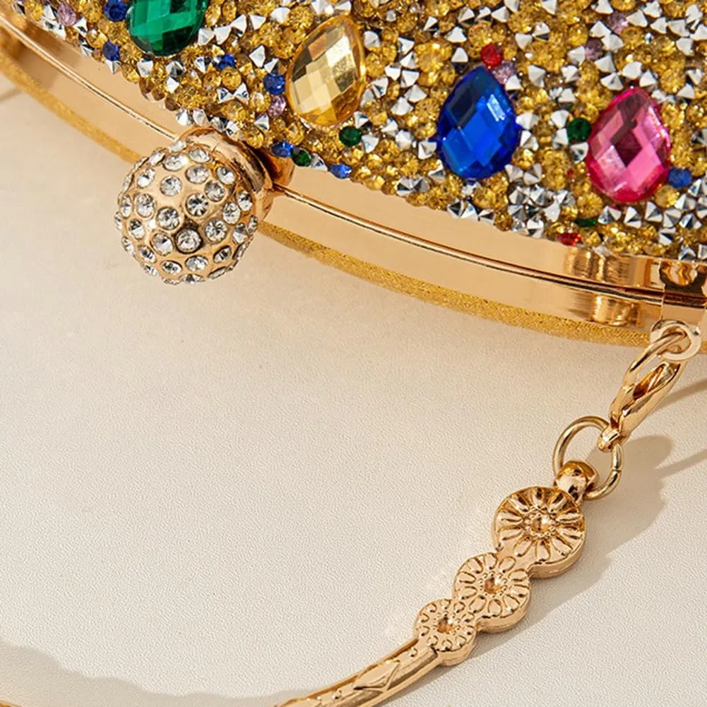 Glitter Rhinestone Clutch Purses for Women Evening Weddings Party Purses Sparkly Crystal Diamond Handbag Luxurious Bags