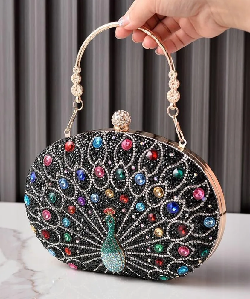 Glitter Rhinestone Clutch Purses for Women Evening Weddings Party Purses Sparkly Crystal Diamond Handbag Luxurious Bags