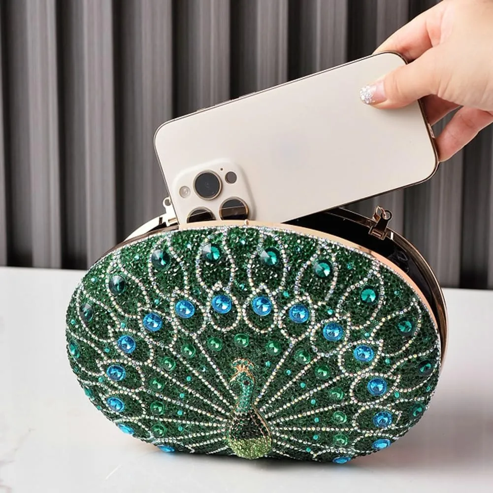 Glitter Rhinestone Clutch Purses for Women Evening Weddings Party Purses Sparkly Crystal Diamond Handbag Luxurious Bags