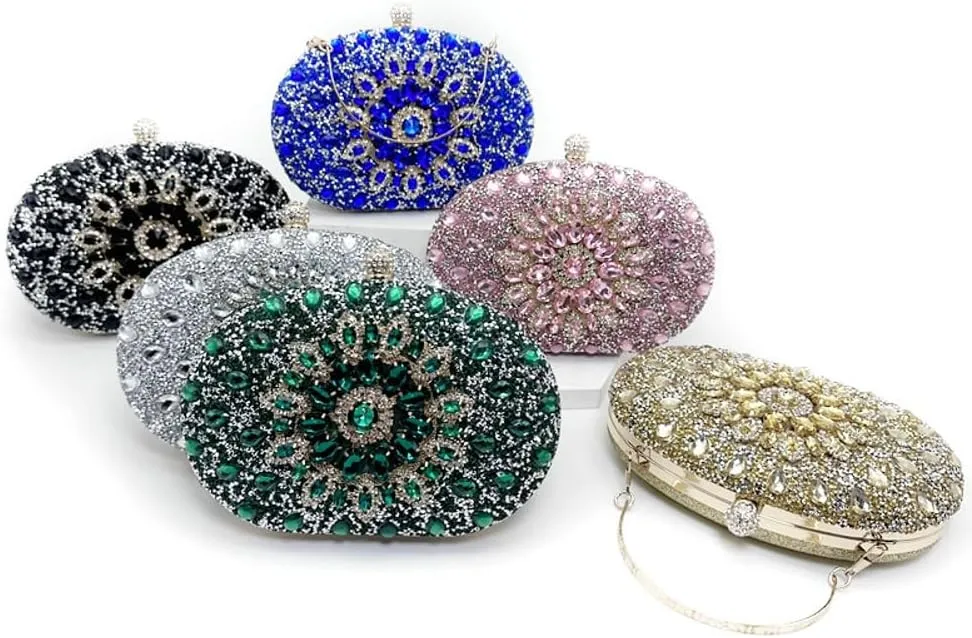 Glitter Rhinestone Clutch Purses for Women Evening Weddings Party Purses Sparkly Crystal Diamond Handbag Luxurious Bags