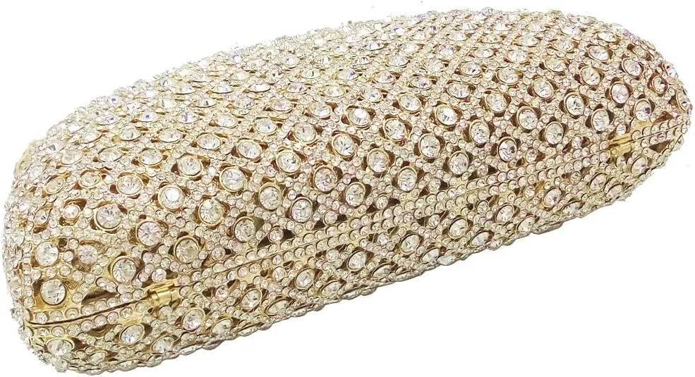 Glittering Evening Clutch Bag Crystal Rhinestone Handbags for Women Wedding Prom Party Night Purse