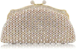 Glittering Evening Clutch Bag Crystal Rhinestone Handbags for Women Wedding Prom Party Night Purse