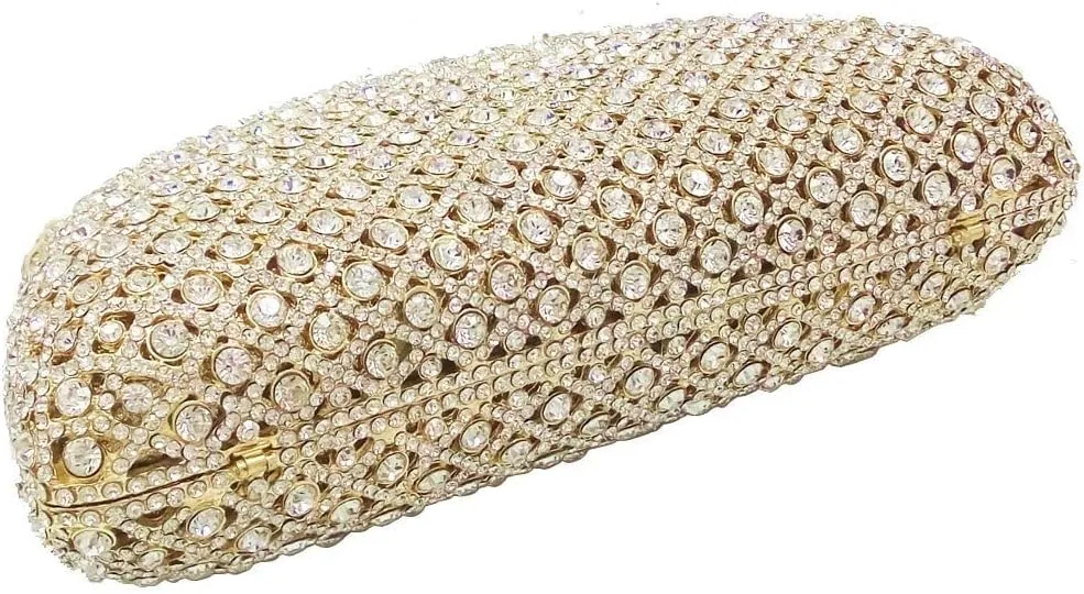 Glittering Evening Clutch Bag Crystal Rhinestone Handbags for Women Wedding Prom Party Night Purse