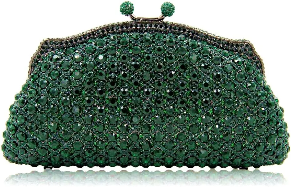 Glittering Evening Clutch Bag Crystal Rhinestone Handbags for Women Wedding Prom Party Night Purse