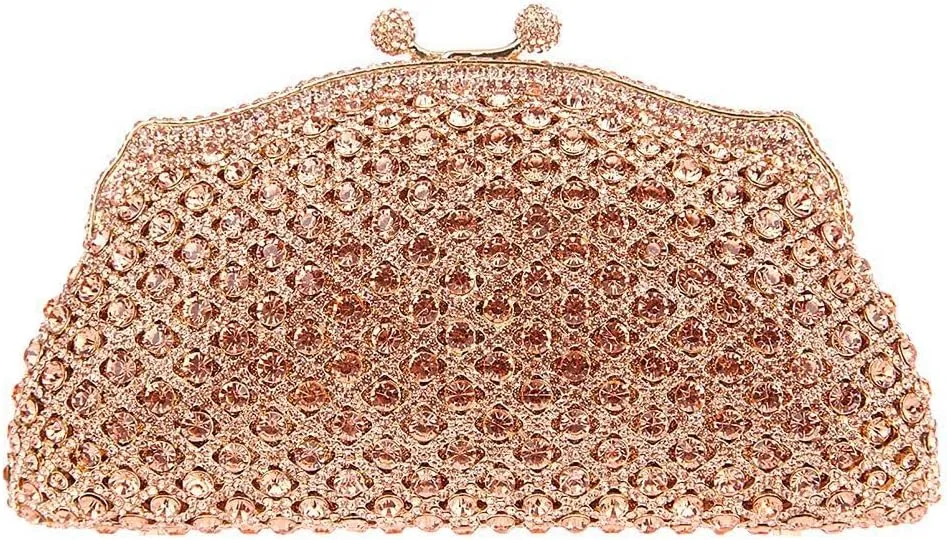 Glittering Evening Clutch Bag Crystal Rhinestone Handbags for Women Wedding Prom Party Night Purse