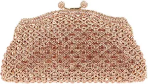 Glittering Evening Clutch Bag Crystal Rhinestone Handbags for Women Wedding Prom Party Night Purse