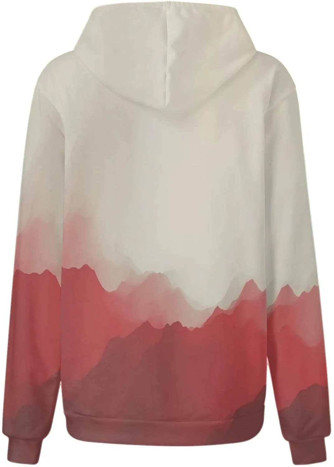 GOFULY Womens Gradient Color Fall Pullover Hoodie - Lightweight Sweatshirt With Drawstring