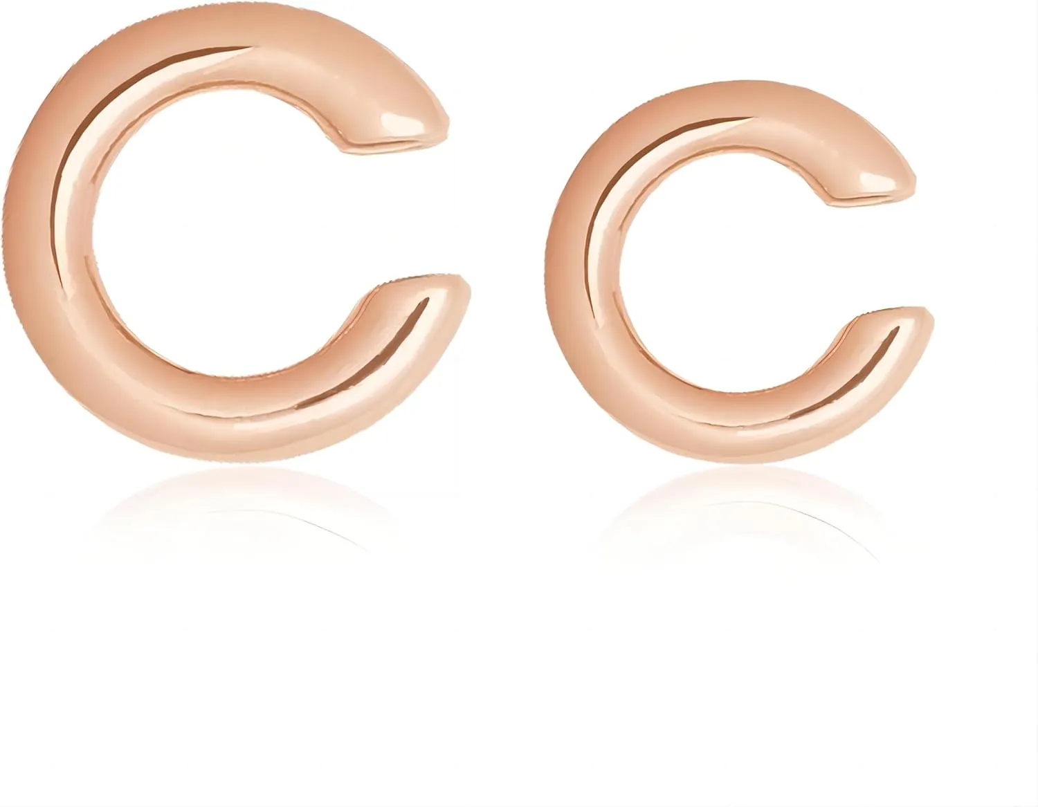 Gold Ear Cuff Earrings For Women Non Piercing Hoops Ear Cartilage Small Minimalist Fake Earrings Sets Adjustable Clip On Wrap Earrings Ear Clips Jewelry Gifts (2 Pcs Rose Gold)