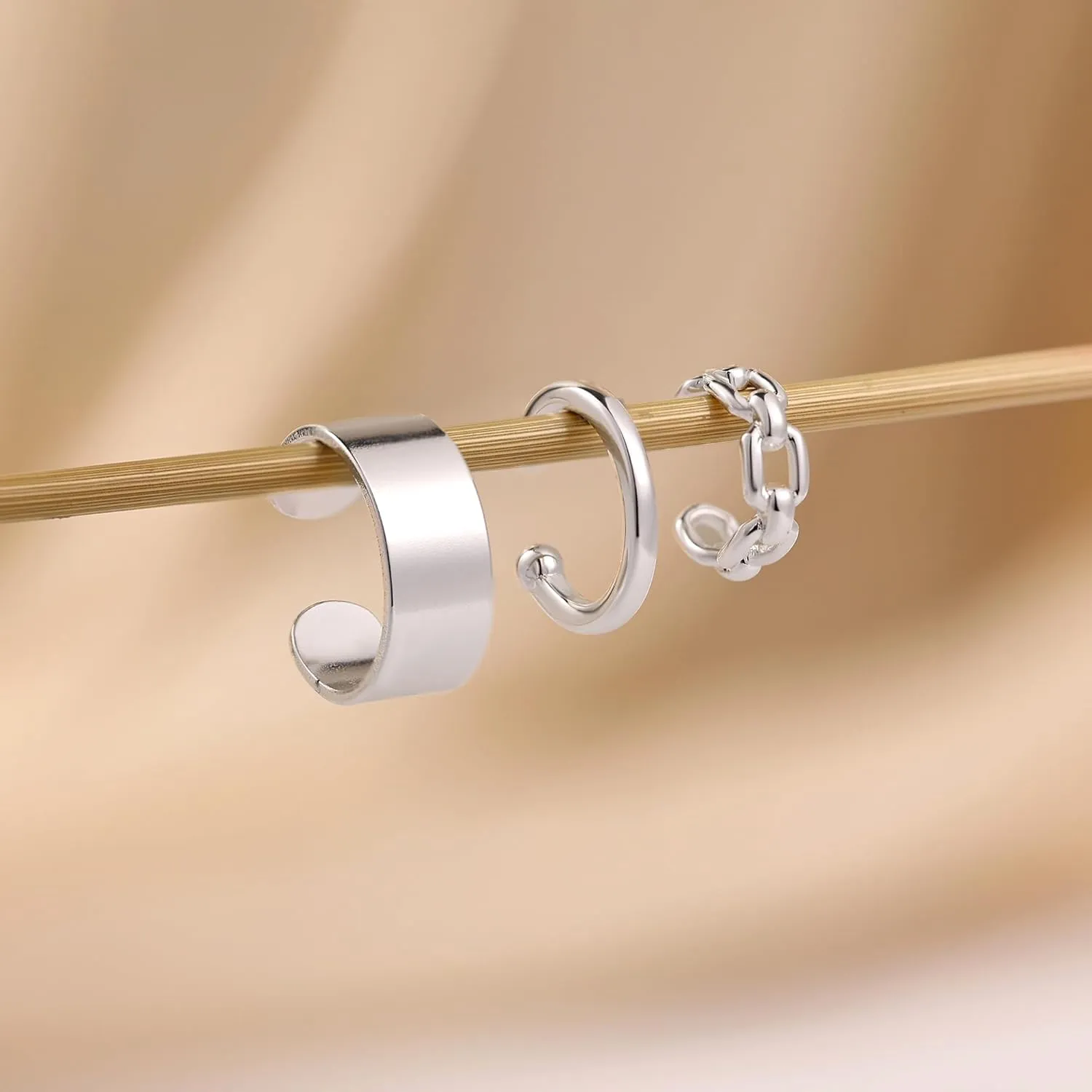 Gold Ear Cuffs for Women Non Piercing, 14K Gold Plated/925 Sterling Silver Ear Cuff Earrings for Women Cartilage Clip On Earrings Trendy Thin Cubic Zirconia Huggie Ear Cuffs for Women Jewelry Gift