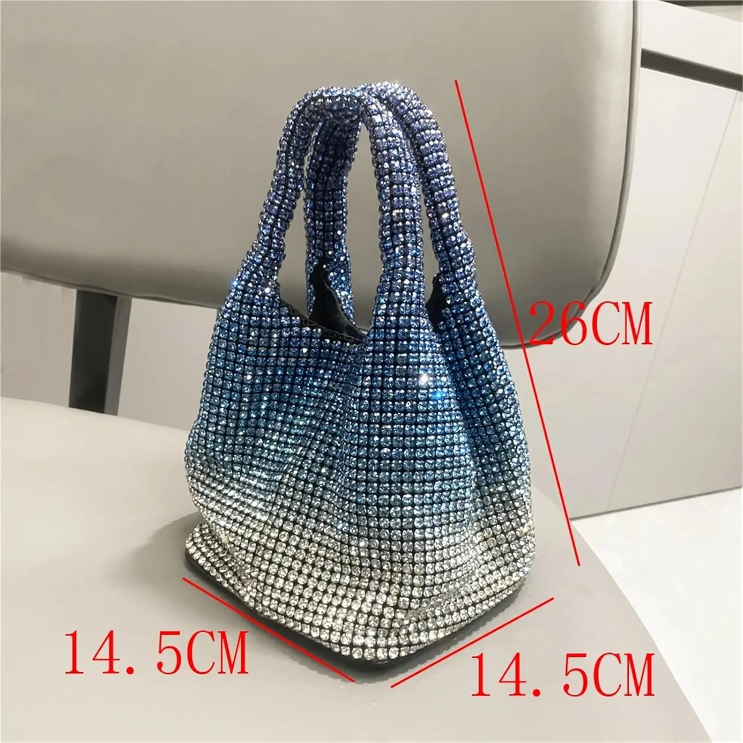 Handle Rhinestones Evening Clutch Bag Purses And Handbag Shoulder Bag Shiny Crystal Clutch Purse Bucket Bag
