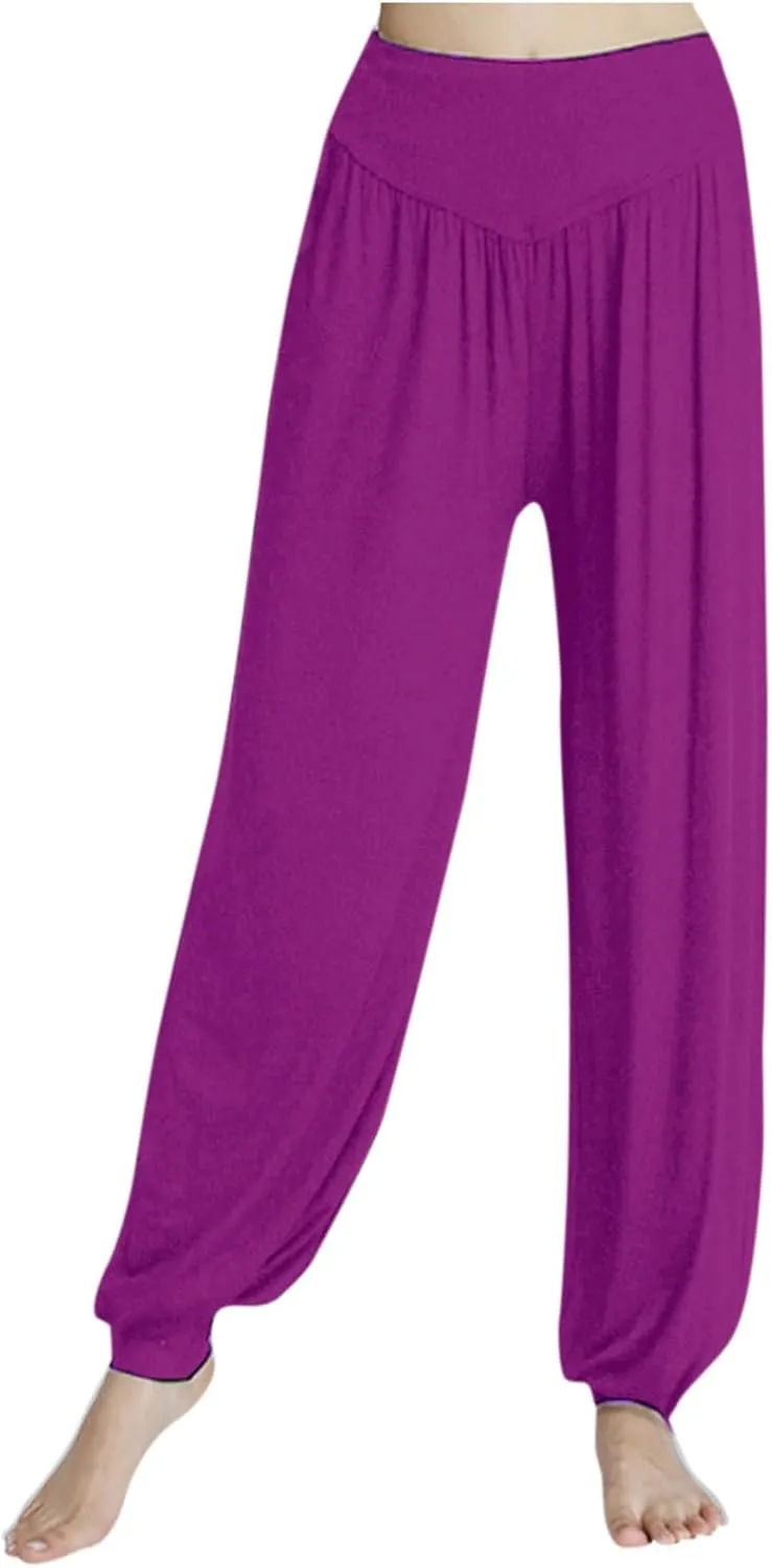 Harem Pants Women High Waist Yoga Pants Elastic Soft Modal Yoga Sports Pants 2024 Summer Loose Comfy Joggers Trousers