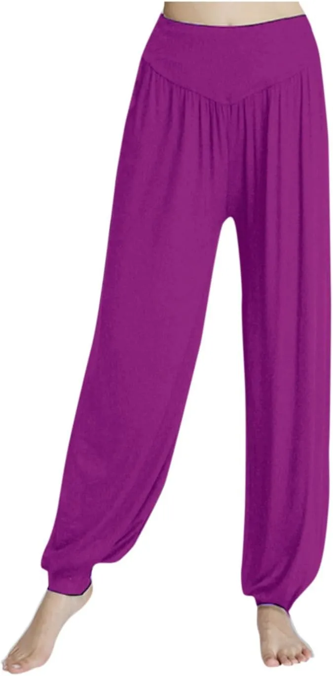Harem Pants Women High Waist Yoga Pants Elastic Soft Modal Yoga Sports Pants 2024 Summer Loose Comfy Joggers Trousers