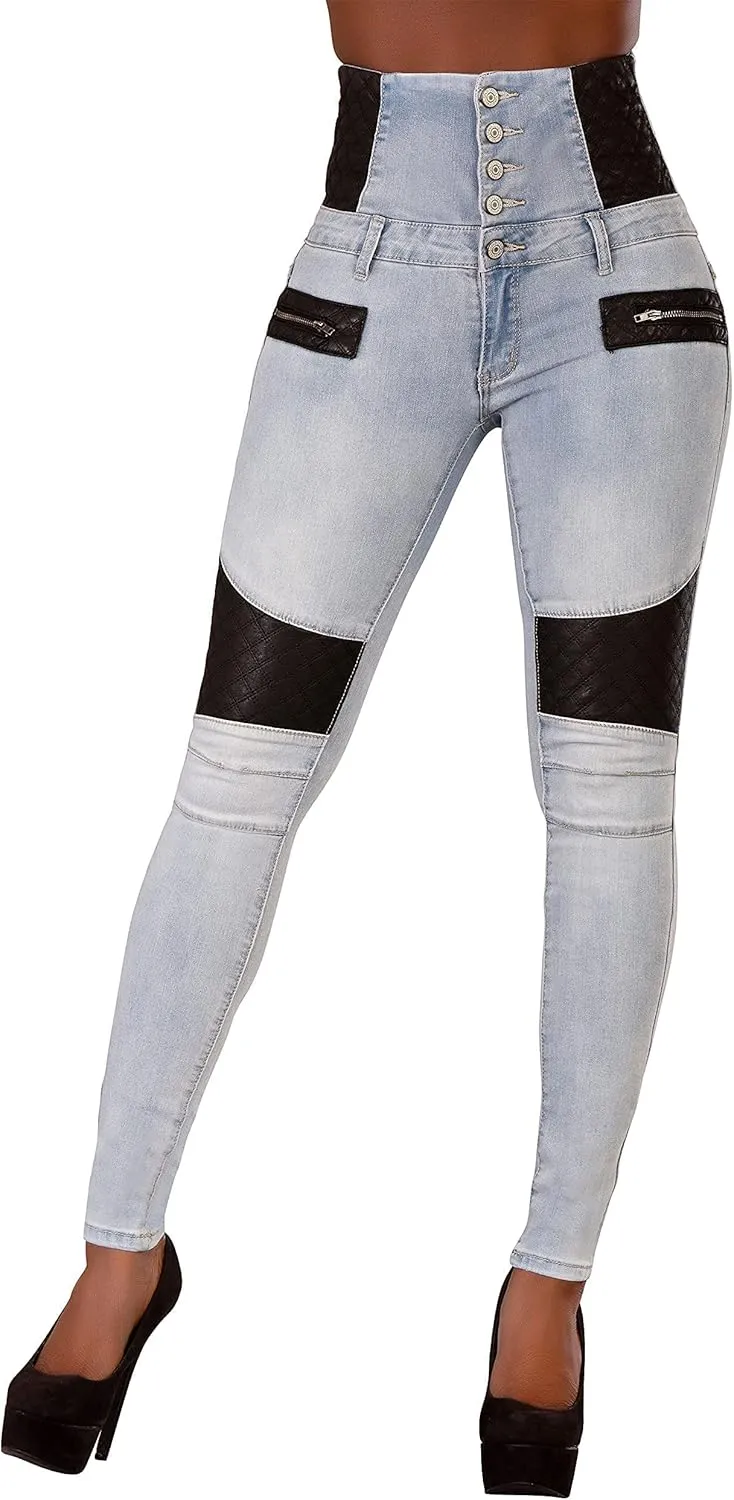 High Waisted Jeans for Women, Trendy Womens Jeans, Skinny Butt Lift Pants for Women with Tummy Control.