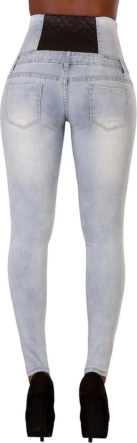 High Waisted Jeans for Women, Trendy Womens Jeans, Skinny Butt Lift Pants for Women with Tummy Control.