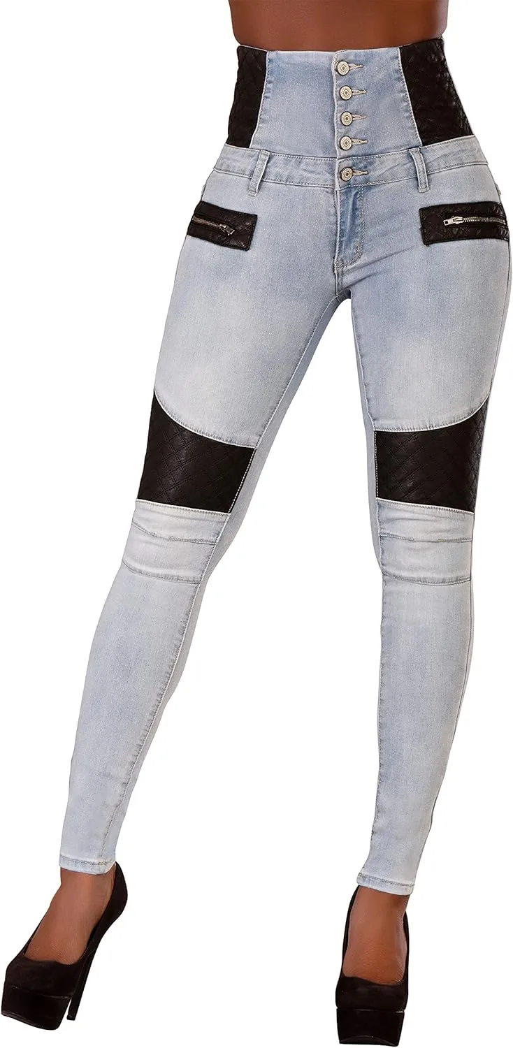 High Waisted Jeans for Women, Trendy Womens Jeans, Skinny Butt Lift Pants for Women with Tummy Control.
