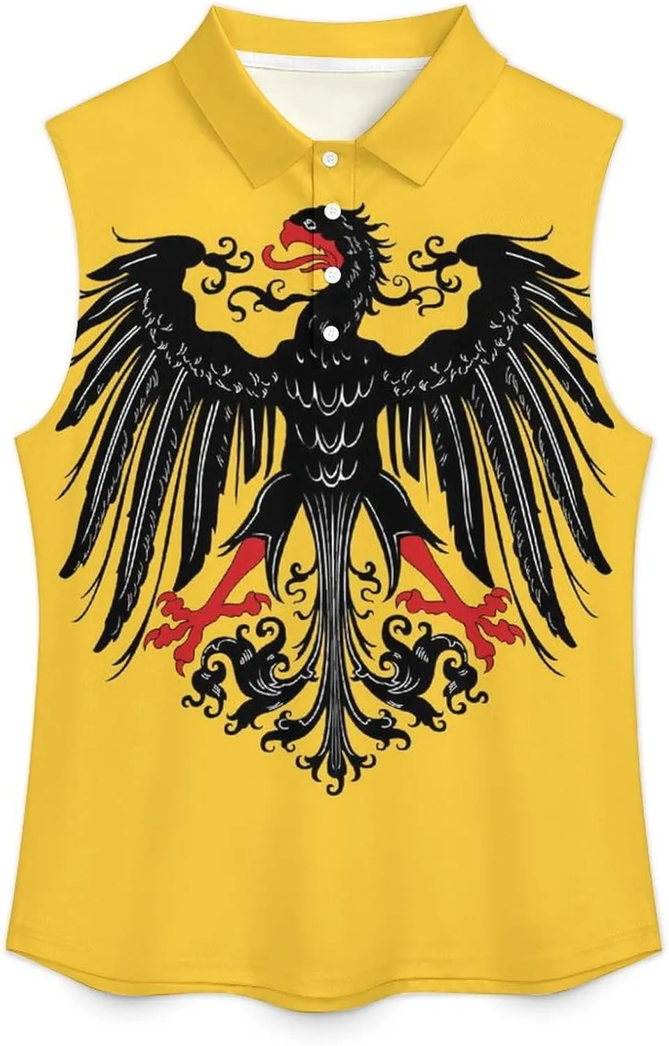 Historical Flag of Holy Roman Empire Women's Sleeveless Golf Polo Shirts Athletic Tank Tops