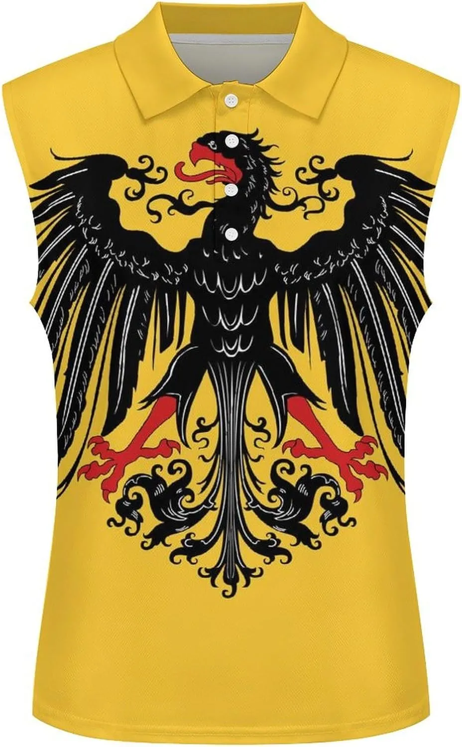 Historical Flag of Holy Roman Empire Women's Sleeveless Golf Polo Shirts Athletic Tank Tops