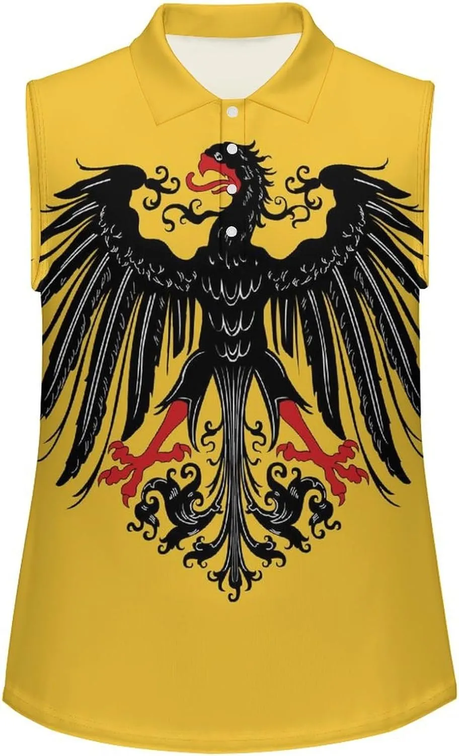 Historical Flag of Holy Roman Empire Women's Sleeveless Golf Polo Shirts Athletic Tank Tops