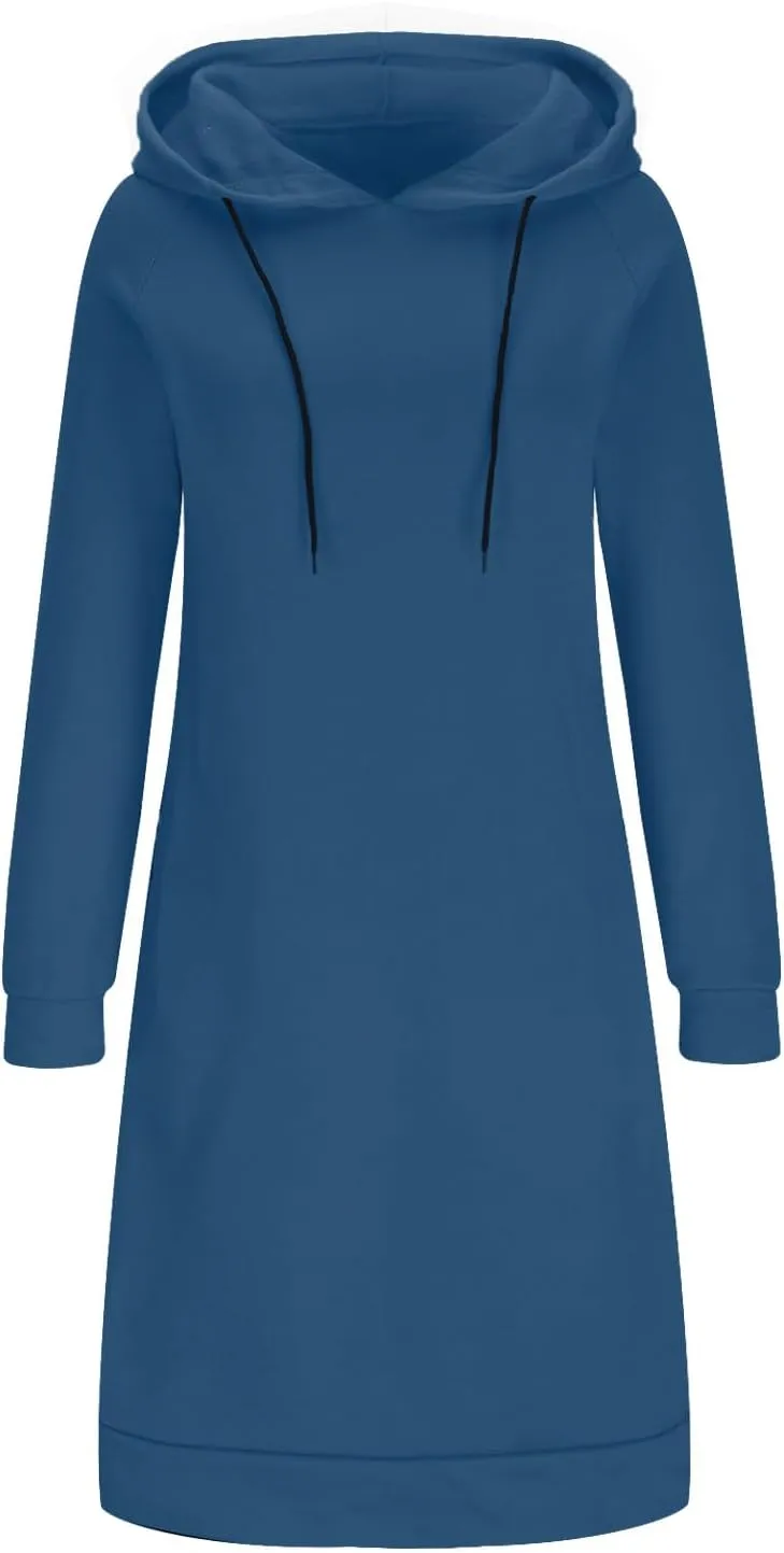 Hoodie Dress for Women Trendy 2025 Oversized Sweatshirt with Hood Spring Fashion Hooded Sweatshirts Dress