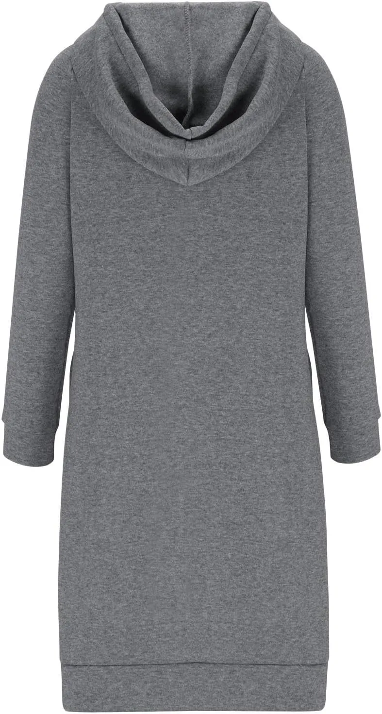 Hoodie Dress for Women Trendy 2025 Oversized Sweatshirt with Hood Spring Fashion Hooded Sweatshirts Dress