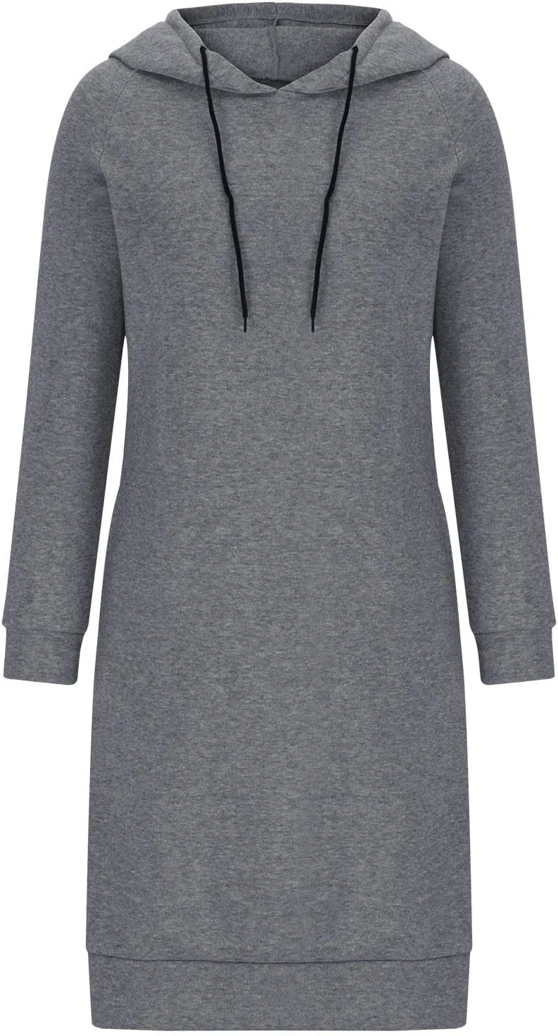 Hoodie Dress for Women Trendy 2025 Oversized Sweatshirt with Hood Spring Fashion Hooded Sweatshirts Dress