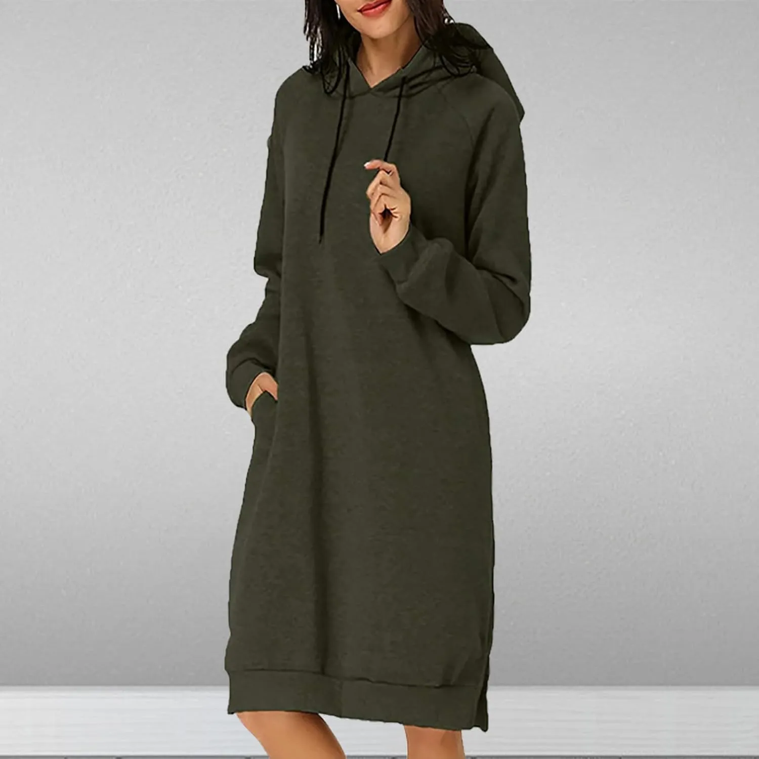 Hoodie Dress for Women Trendy 2025 Oversized Sweatshirt with Hood Spring Fashion Hooded Sweatshirts Dress