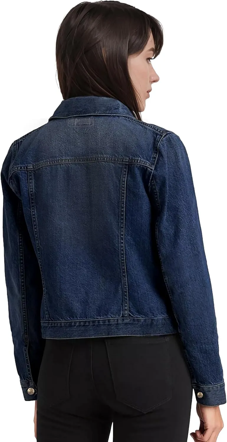 Hybrid & Company Women's Long Sleeve Denim Jackets Basic Button Down Jean Jacket with Pockets