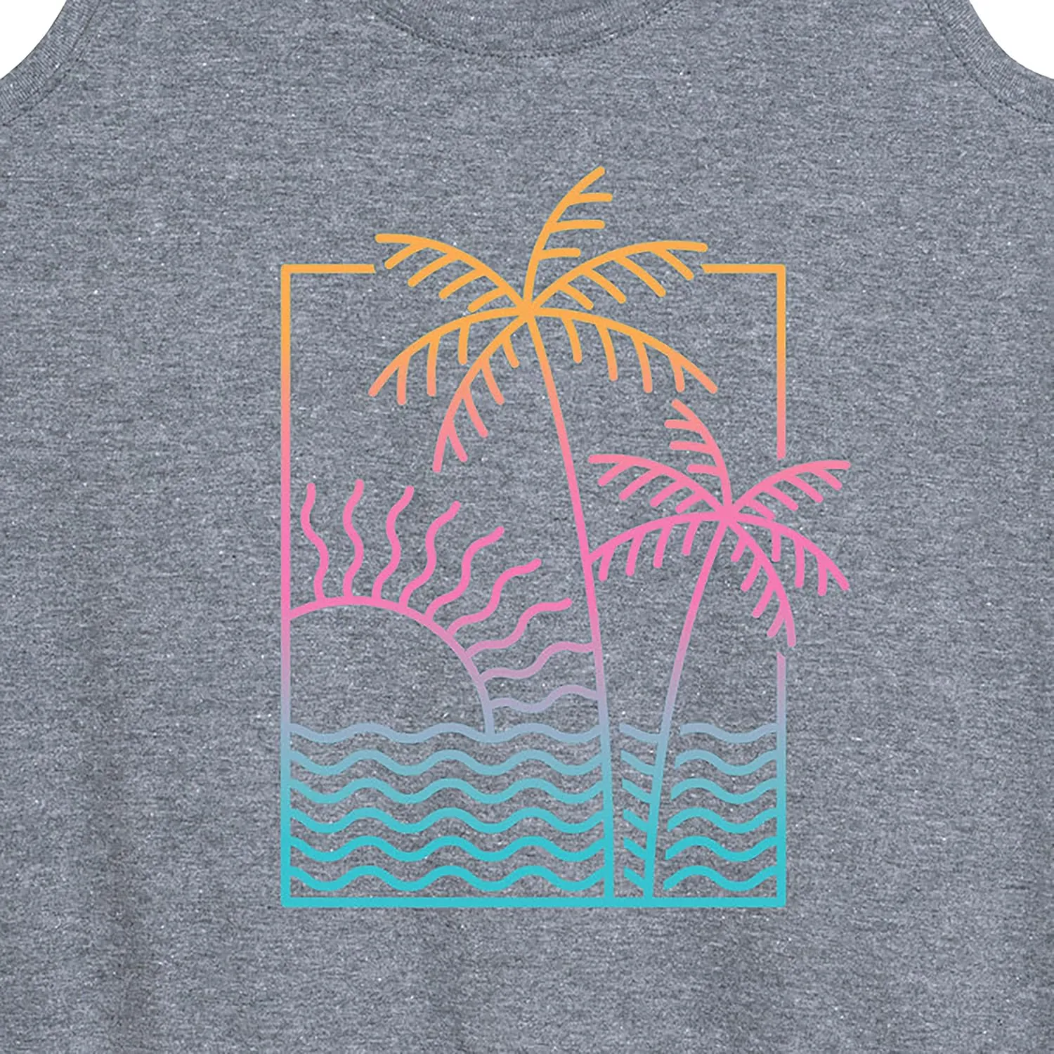 Instant Message - Line Drawing Sunset - Women's Racerback Tank Top