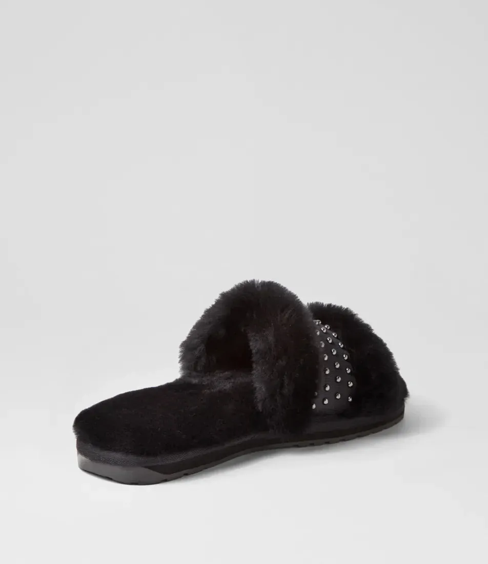 Ivy Black Slipper