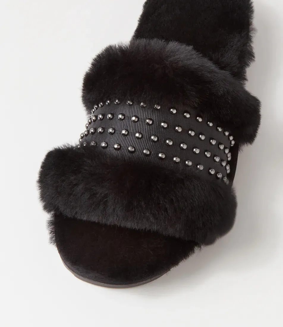 Ivy Black Slipper