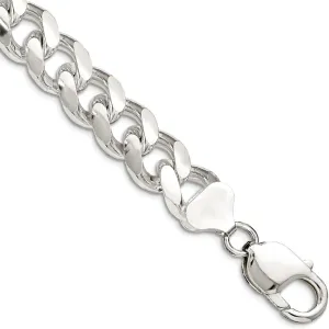 JewelryWeb 925 Sterling Silver Solid Polished Link Chain Bracelet 10.5mm Lobster Claw-Link-Bracelet for Women and Men