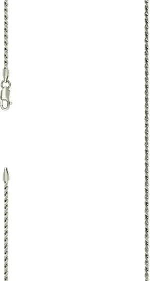 JewelryWeb 925 Sterling Silver Solid Rope Chain-Silver 2mm Anklet-Anklet for Women and Men