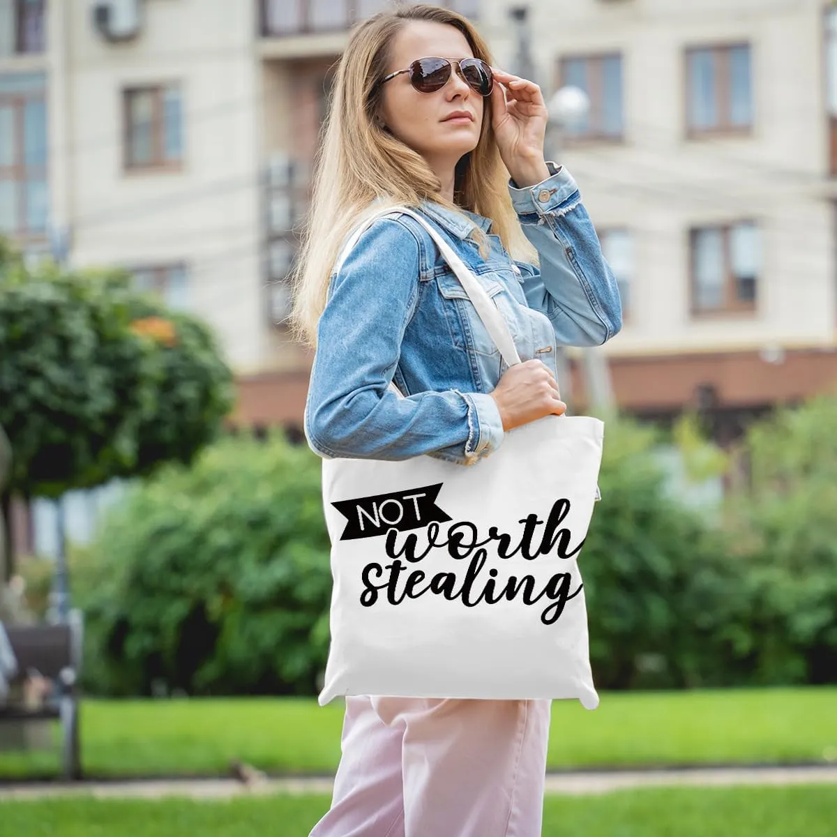 Jztco Funny Gifts Tote Bag Humor Novelty Beach Bag Travel Shopping Bag Reusable Grocery Bags Sarcastic Gifts