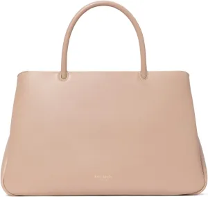 kate spade new york Grace FINE Grain Leather Large Satchel, Timeless Taupe