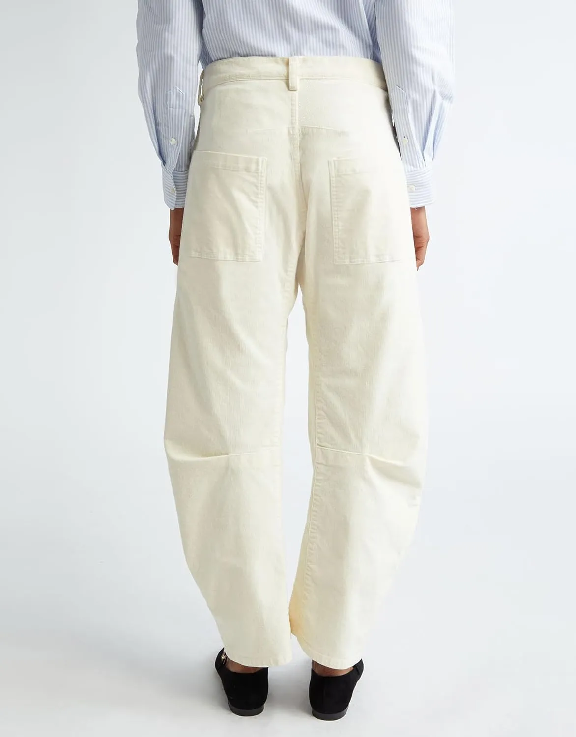 Kedera Women's Barrel Corduroy Pants Wide Leg Y2K Pants Baggy Boyfriend Horseshoe Trousers with Front Pockets