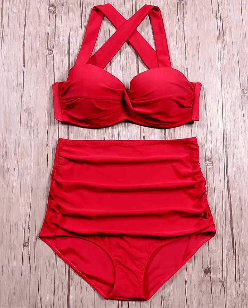 Ladii High Waist Swim Wear Set~ Plus Size
