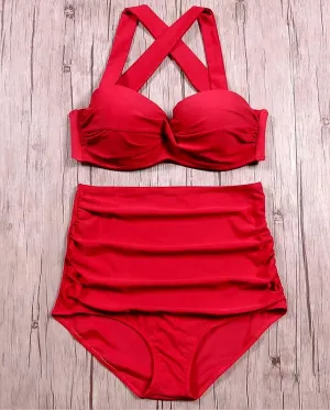 Ladii High Waist Swim Wear Set~ Plus Size