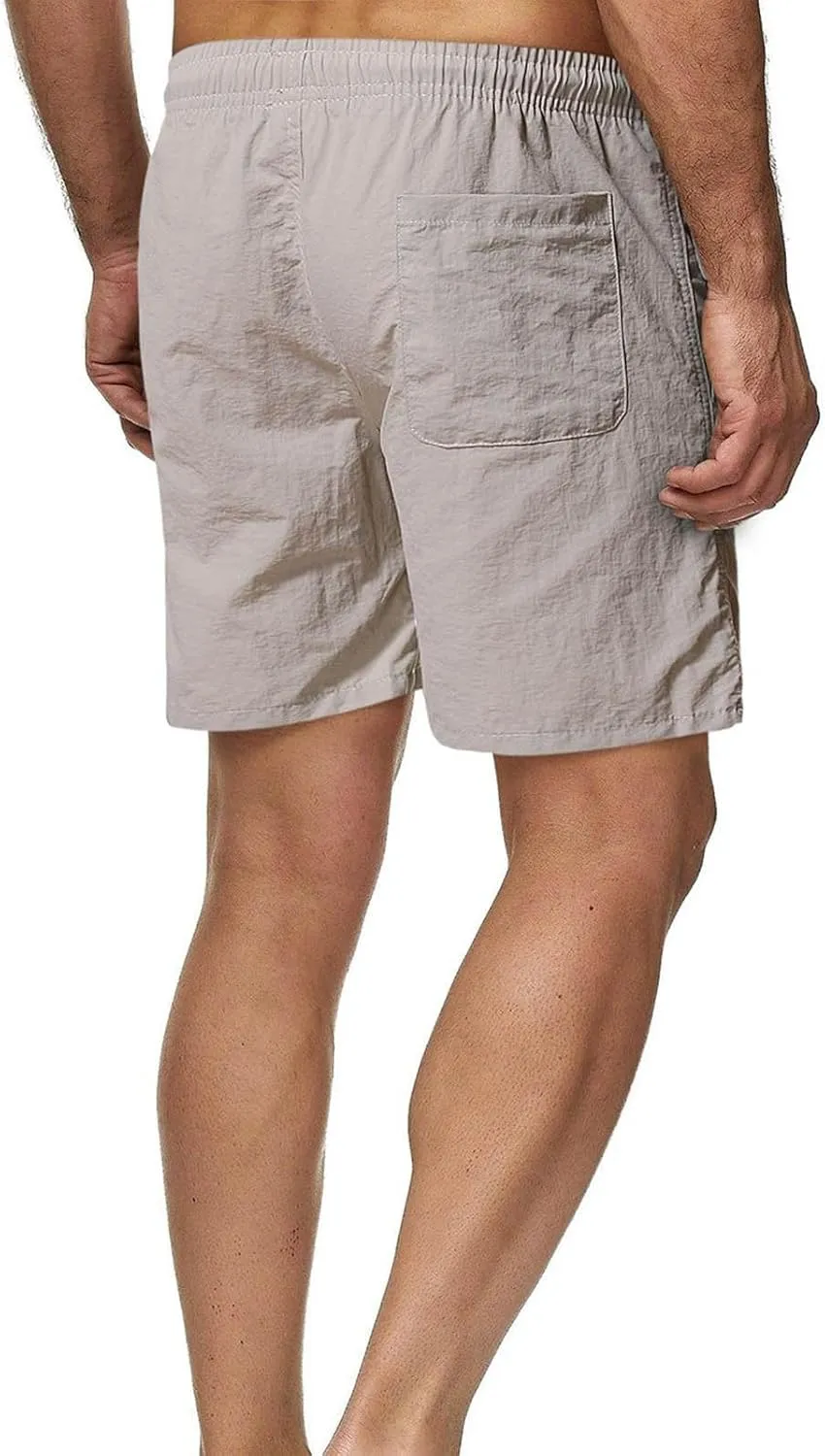 Lastesso Mens Summer Shorts Performance Workout Running Shorts with Drawstring Comfy Athletics Training Jogger Shorts