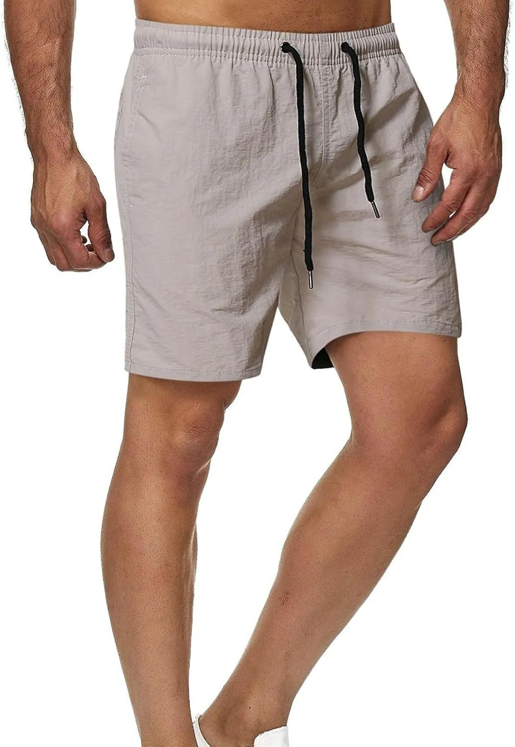 Lastesso Mens Summer Shorts Performance Workout Running Shorts with Drawstring Comfy Athletics Training Jogger Shorts