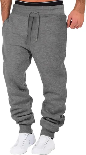 LCMTWX Black Cargo Pants Men Elastic Drawstring Cotton Pants Waist Waist Mid Casual Solid Men's Casual Black Sweatpants Men