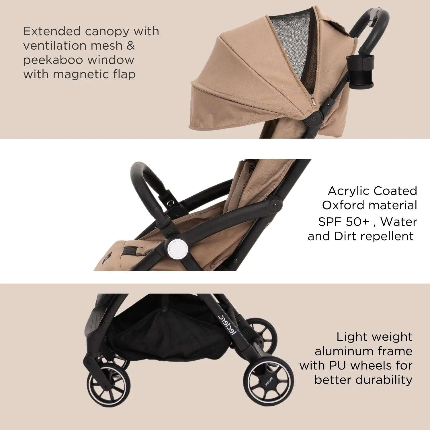 Leclercbaby Magicfold Plus Stroller Sand